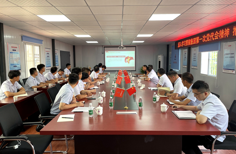 公司黨委副書記、總經理張俊到鳳毛快速通道01標講授專題黨課2